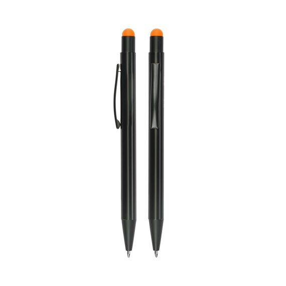 Promosyon AK-525 Metal Tükenmez Touchpen Kalem Turuncu, Renk: Turuncu 