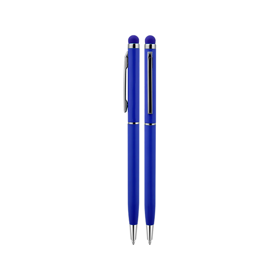 Promosyon AK-587 Metal Tükenmez Touchpen Kalem Lacivert, Renk: Lacivert 