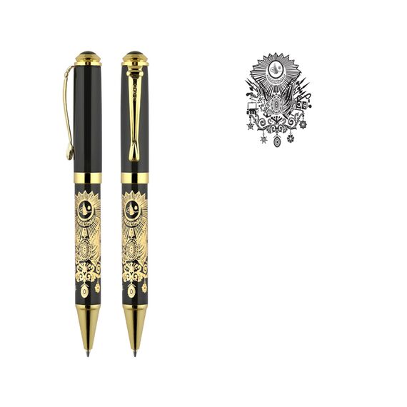 Promosyon AK-685-T Kabartma Figürlü Metal Tükenmez Kalem Tuğra, Renk: Tuğra 