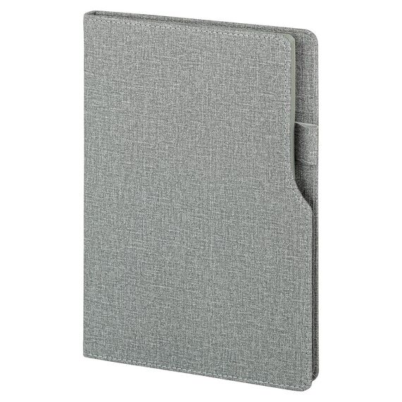 Promosyon AK-2320 15 x 21 Termo Deri Defter (Ivory Kağıt) Gri, Renk: Gri 