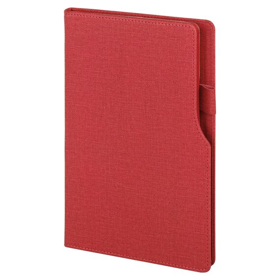 Promosyon AK-2320 15 x 21 Termo Deri Defter (Ivory Kağıt) Kırmızı, Renk: Kırmızı 