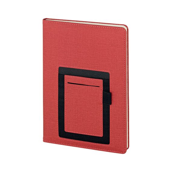 Promosyon AK-2420 15 x 21 Termo Deri Defter (Ivory Kağıt) Kırmızı, Renk: Kırmızı 