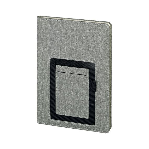 Promosyon AK-2421-HOLMEN 15 x 21 Termo Deri Defter (Holmen Kitap Kağıdı) Gri, Renk: Gri 