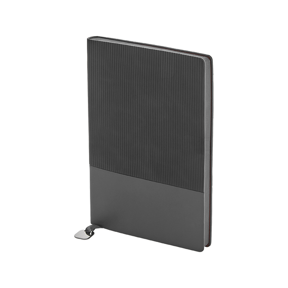 Promosyon AK-2423 15 x 21 Yumuşak Kapaklı Termo Deri Defter Gri, Renk: Gri 