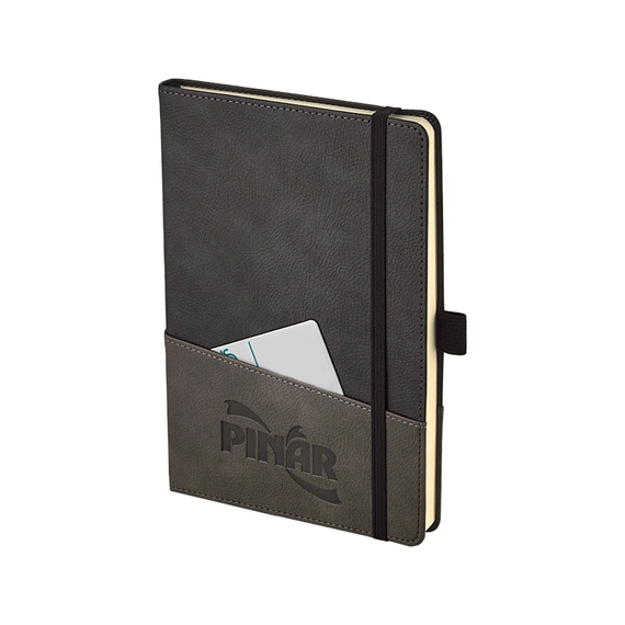 Promosyon AK-2427 15 x 21 Yumuşak Kapak Termo Deri Defter Siyah, Renk: Siyah 