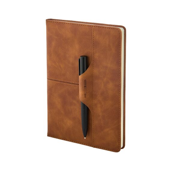 Promosyon AK-2430 15 x 21 Termo Deri Defter Taba, Renk: Taba 
