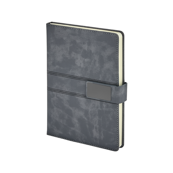Promosyon AK-2441 15 x 21 Termo Deri Defter Gri, Renk: Gri 