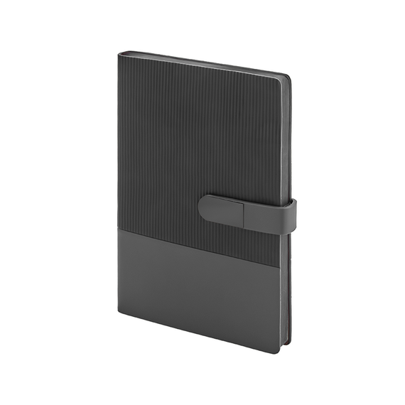 Promosyon AK-2443 15 x 21 Yumuşak Kapaklı Termo Deri Defter Gri, Renk: Gri 