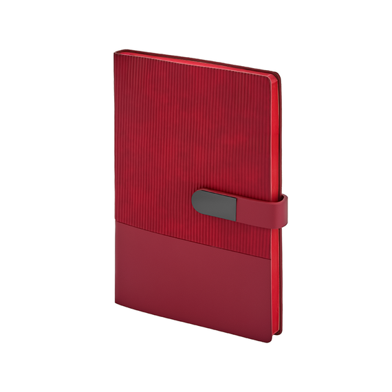 Promosyon AK-2443 15 x 21 Yumuşak Kapaklı Termo Deri Defter Kırmızı, Renk: Kırmızı 