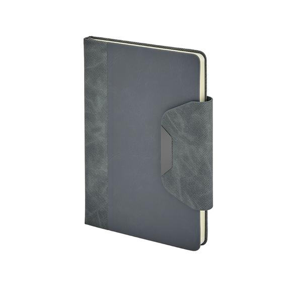 Promosyon AK-2445 15 x 21 Termo Deri Defter Gri, Renk: Gri 