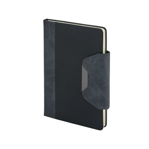 Promosyon AK-2445 15 x 21 Termo Deri Defter Siyah, Renk: Siyah 