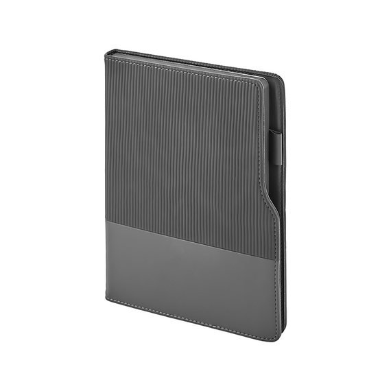 Promosyon AK-2450 15 x 21 Termo Deri Defter Gri, Renk: Gri 