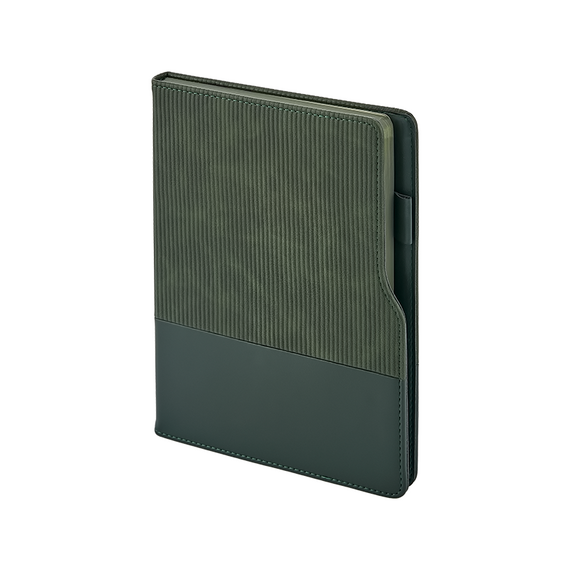 Promosyon AK-2450 15 x 21 Termo Deri Defter Yeşil, Renk: Yeşil 