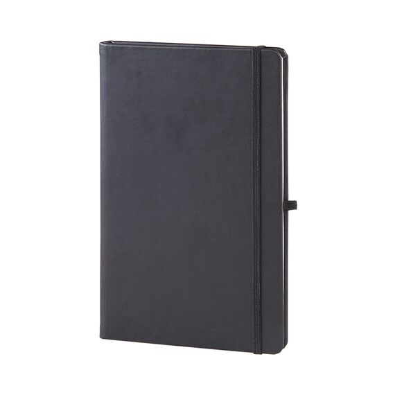 Promosyon AK-917 13 x 21 Termo Deri Defter (Ivory Kağıt) Siyah, Renk: Siyah 