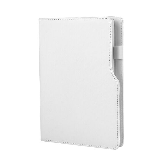 Promosyon AK-941-HOLMEN 15 x 21 Termo Deri Defter (Holmen Kitap Kağıdı) Beyaz, Renk: Beyaz 