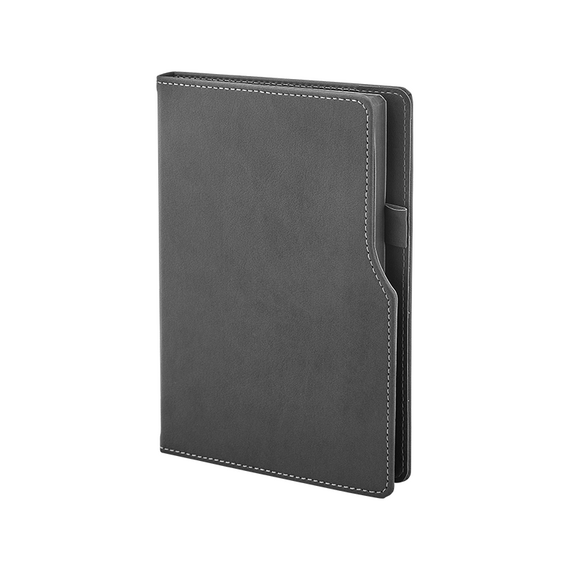 Promosyon AK-941-IVORY 15 x 21 Termo Deri Defter (Ivory Kağıt) Fume, Renk: Füme 