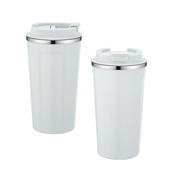 Promosyon AK-5334 Çelik Termos / 450 ml Beyaz, Renk: Beyaz 