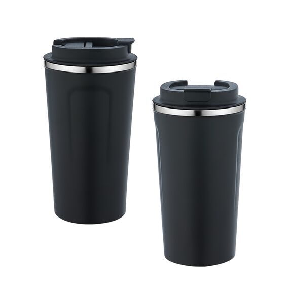 Promosyon AK-5334 Çelik Termos / 450 ml Siyah, Renk: Siyah 