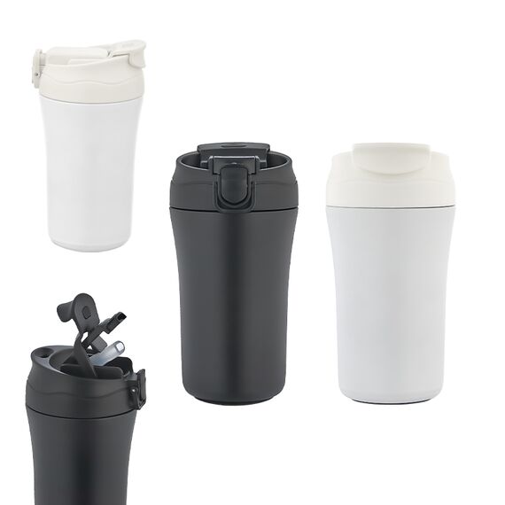 Promosyon AK-5335 Çelik Termos / 400 ml Beyaz, Renk: Beyaz , görsel 2