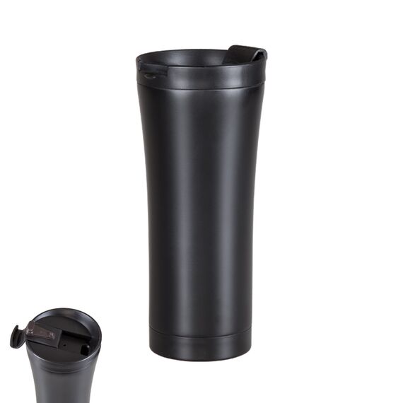 Promosyon AK-5336 Çelik Termos / 400 ml Siyah, Renk: Siyah 