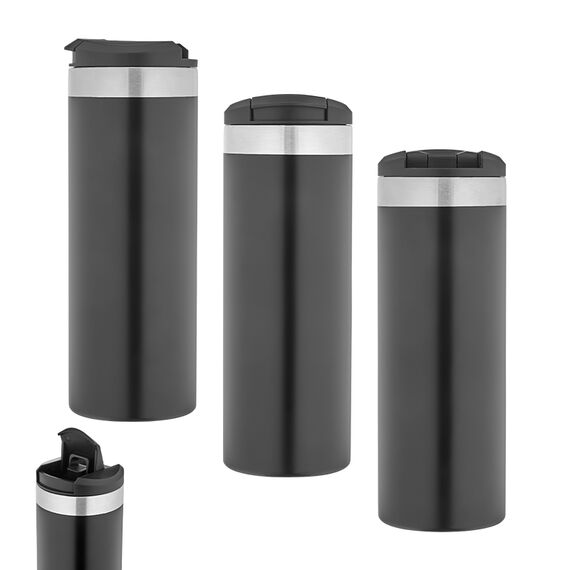 Promosyon AK-5345 Çelik Termos / 450 ml Siyah 