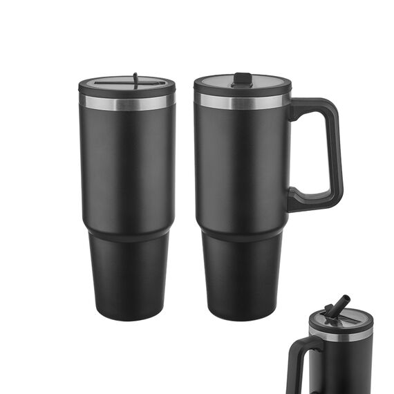 Promosyon AK-5352 Çelik Termos / 900 ml Siyah , görsel 4