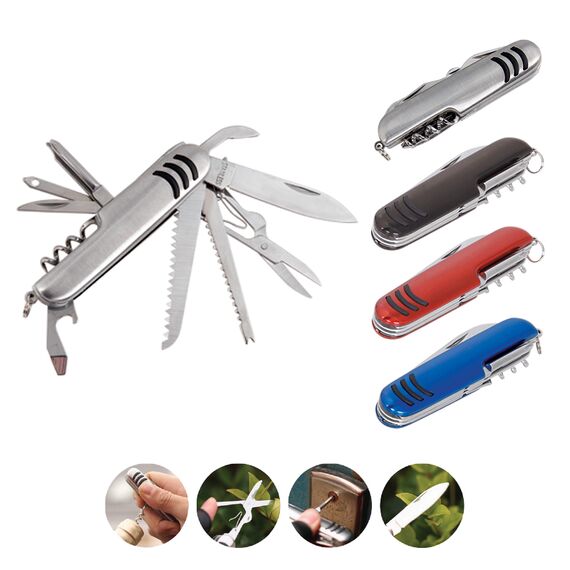 Promosyon AK-3008-11 11 Fonksiyonlu Çakı Krom, Renk: Krom , görsel 2