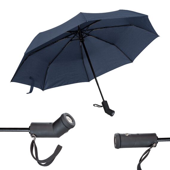 Promosyon AK-5100 8 Telli Işıklı Şemsiye Mavi, Renk: Mavi , görsel 2