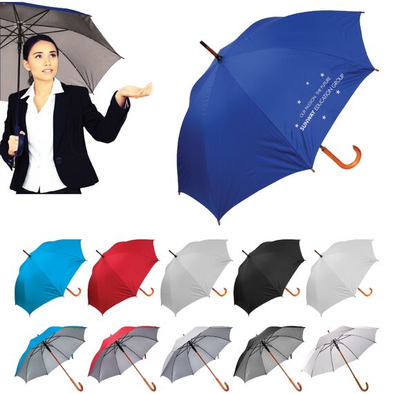 Promosyon AK-5101 8 Telli Baston Şemsiye Beyaz-Beyaz, Renk: Beyaz-Beyaz , görsel 2