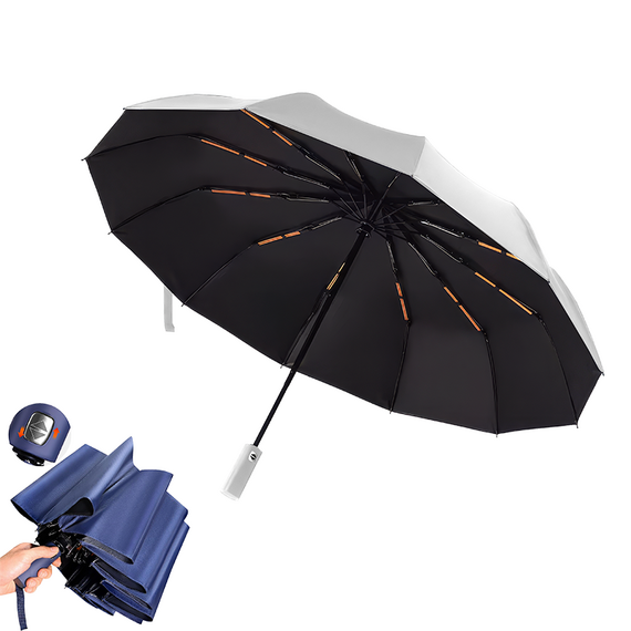 Promosyon AK-5102 12 Telli Şemsiye Beyaz, Renk: Beyaz , görsel 2