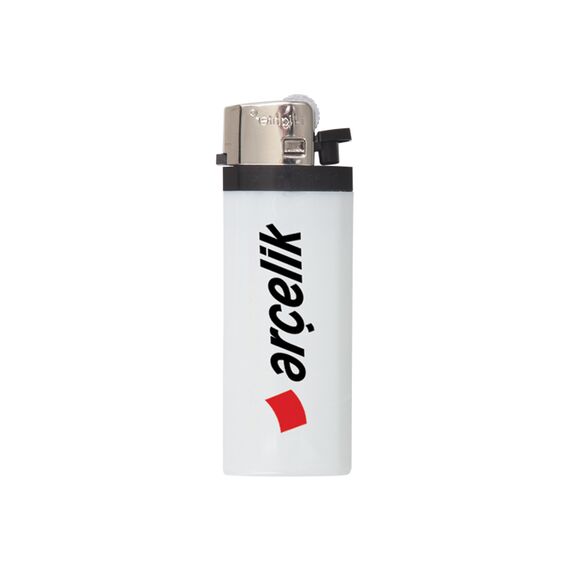 Promosyon AK-YMN-216 I-Lighter Midi Taşlı Siboplu Çakmak Beyaz, Renk: Beyaz 
