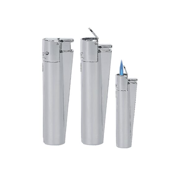 Promosyon AK-MJ-100 Clipper Metal Turbo Siboplu Çakmak Saten-Silver 