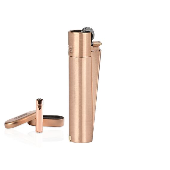 Promosyon AK-MT-115 Clipper Metal Siboplu Çakmak Rose Gold 
