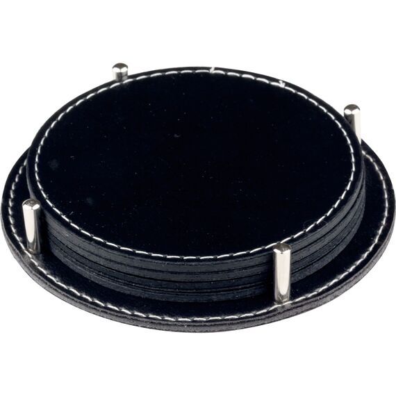 Promosyon ET-D-3825 Deri Bardak Altlığı Siyah 11 x 11 cm, Renk: Siyah, Ölçü: 11 x 11 cm 