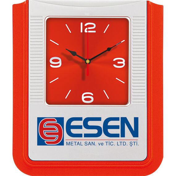 Promosyon ET-V30-519-T Plastik Duvar Saati 29 x 37 cm 