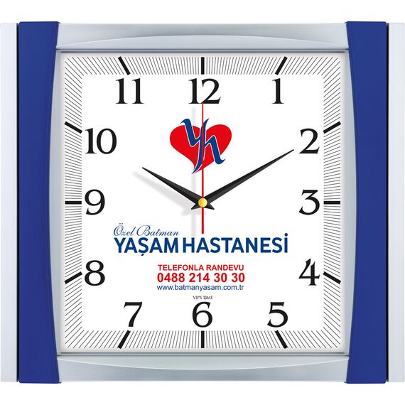 Promosyon ET-V30-515-L Plastik Duvar Saati 32,5 x 36,5 cm 