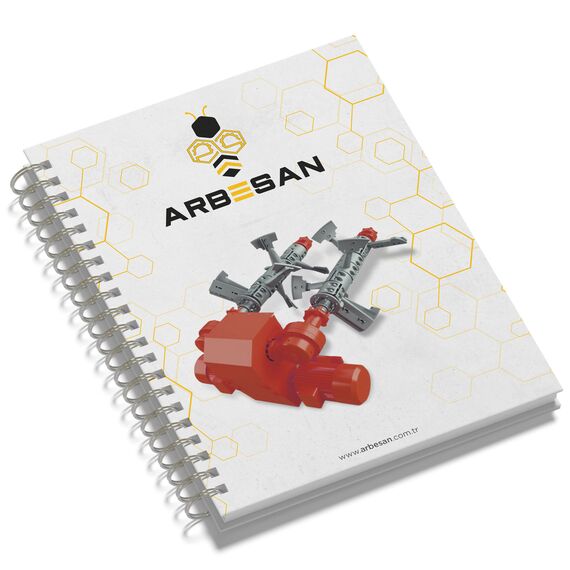 Promosyon YN-3090 Tandoğan Kuşe Mukavva Sıvama Spiralli Defter 20x28 cm 