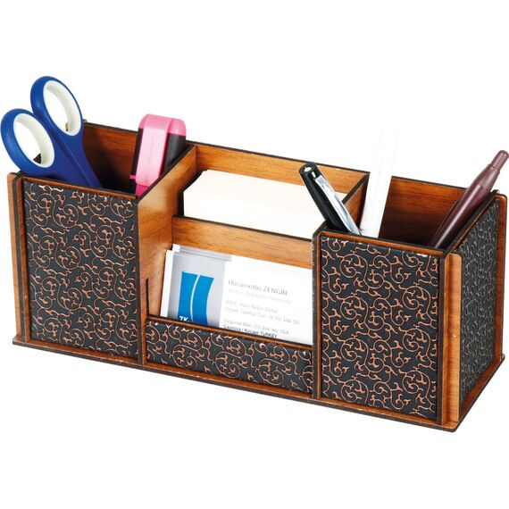Promosyon ET-AH-3240 Ahşap Organizer 7,5 x 9 x 23,4 cm 
