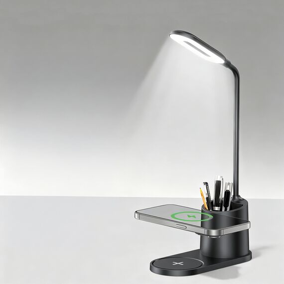 Promosyon ET-LMB-50 Kablosuz Şarj LED Lamba 