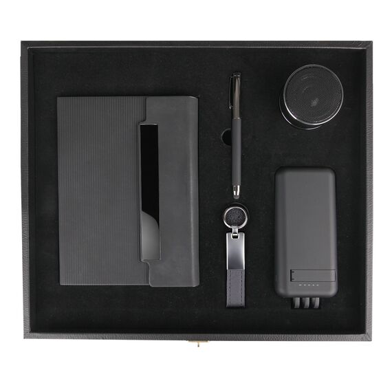 Promosyon YN-9119 911901 Tulumtaş Hediyelik Set Siyah 