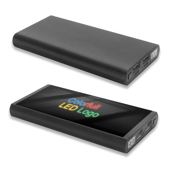 Promosyon PZ-K310 Renkli Işıklı Logo Magsafe 10000 mAh Siyah , görsel 3