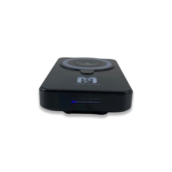 Promosyon PZ-K250 Işıklı Logo 15W Magsafe Powerbank 10000 mAh (Telefon, Saat, Kulaklık)) Siyah , görsel 2