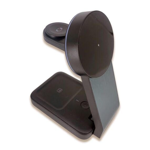 Promosyon PZ-W90 Kablosuz Şarj Standı (Telefon, Saat, Kulaklık) Siyah , görsel 6