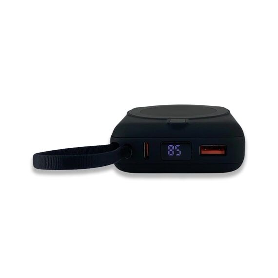 Promosyon PZ-K100 Işıklı Logo 15W Magsafe Powerbank 10000 mAh Siyah , görsel 4