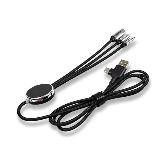 Promosyon PZ-KL50C Işıklı Logo 60W Hızlı Type-C Uçlu Data Transferli Şarj Kablosu (Çantalı) Yesil, Renk: Yeşil , görsel 5