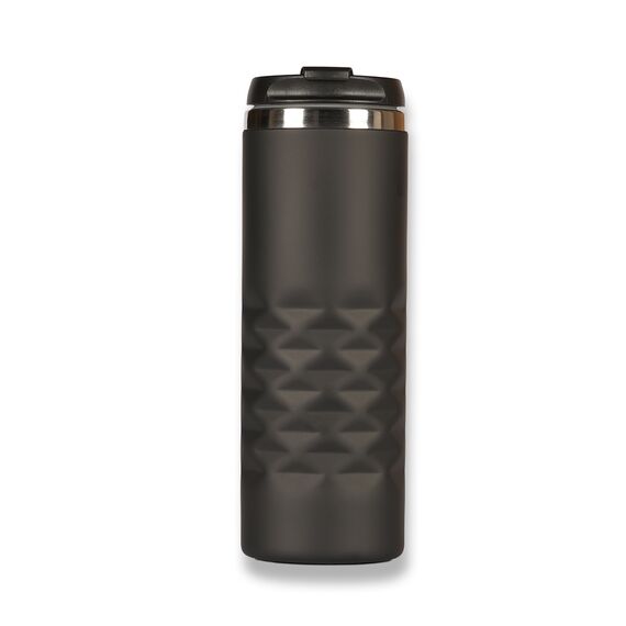 Promosyon PZ-T80 Termos Tipi Çelik Bardak 400 ml Siyah 