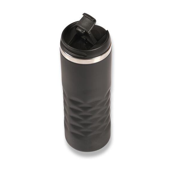 Promosyon PZ-T80 Termos Tipi Çelik Bardak 400 ml Siyah , görsel 2