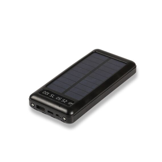 Promosyon PZ-K350 Güneş Enerjili Powerbank 10000 mAh Siyah , görsel 2