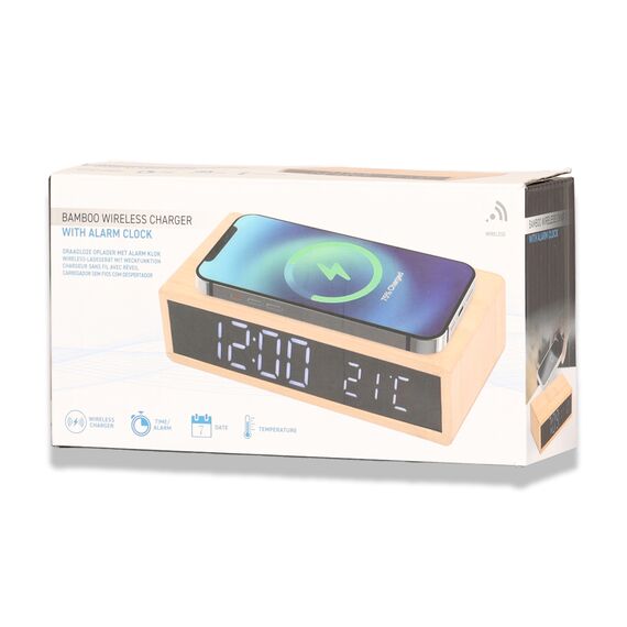 Promosyon PZ-W30 Kablosuz Şarj Standı Bambu , görsel 5