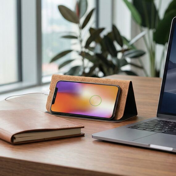 Promosyon PZ-W100 Kablosuz Şarj Mousepad Bambu , görsel 3